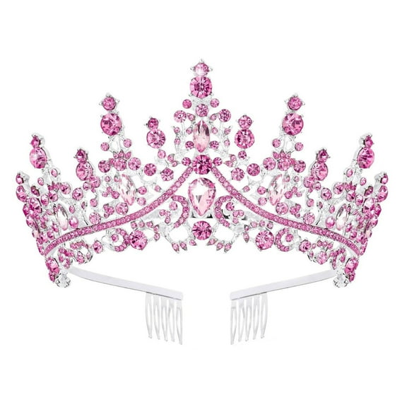 Yesbay Bridal Crown Tiara Princess Queen Fairy Bridal Headpiece Wedding Crown Alloy Birthday Party Prom Gift