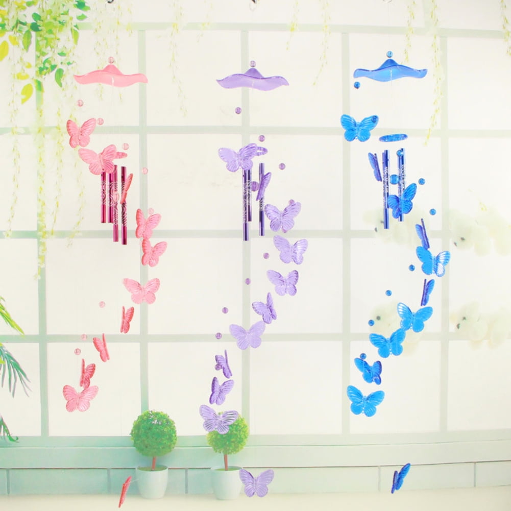 Yesbay Butterfly Wind Chime Bell Lucky Garden Hanging Decoration Ornament Gift,Wind Chime