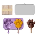 thumbnail image 1 of Yesbay Cartoon Shape Popsicle Molds Silicone Reusable Sticks Non-Stick Design Easy Release Ice Cream Mold, 1 of 8