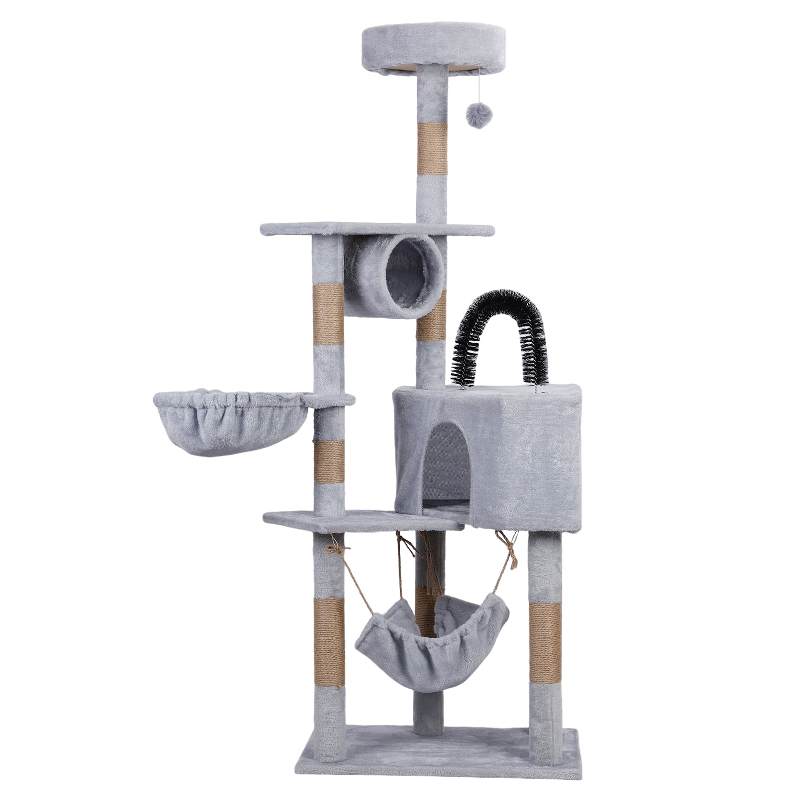 Yesbay Cat Tree for Large Cats and Indoor Cats, Plush Tall Cat Tower