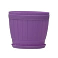 thumbnail image 1 of Yesbay Ceramic-like Flower Succulent Plant Pot Planting Holder Flowerpot with Tray 4.3"x 3.73", 1 of 8