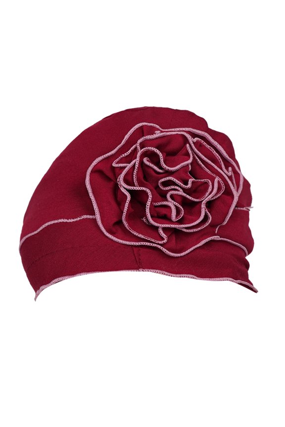 Chemo Headwear for Women with Hair Loss Elastic Chemotherapy Hats with Flower Multifunctional Breathable Beanie for Sleep Outdoor Activities