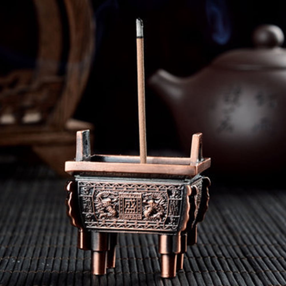 Yesbay Chinese Square Tripod Incense Burners Cone Coil Stick