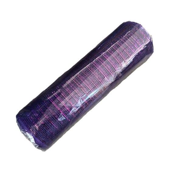 Yesbay Christmas Poly Mesh Ribbon ,Metallic Mesh Ribbon Foil Decorative Mesh Rolls for DIY Wreath Crafts Party Decoration