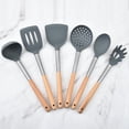 thumbnail image 1 of Yesbay Cooking Spatula with Hole Beech Colander Spoon Spatula Kitchen Utensils, 1 of 7