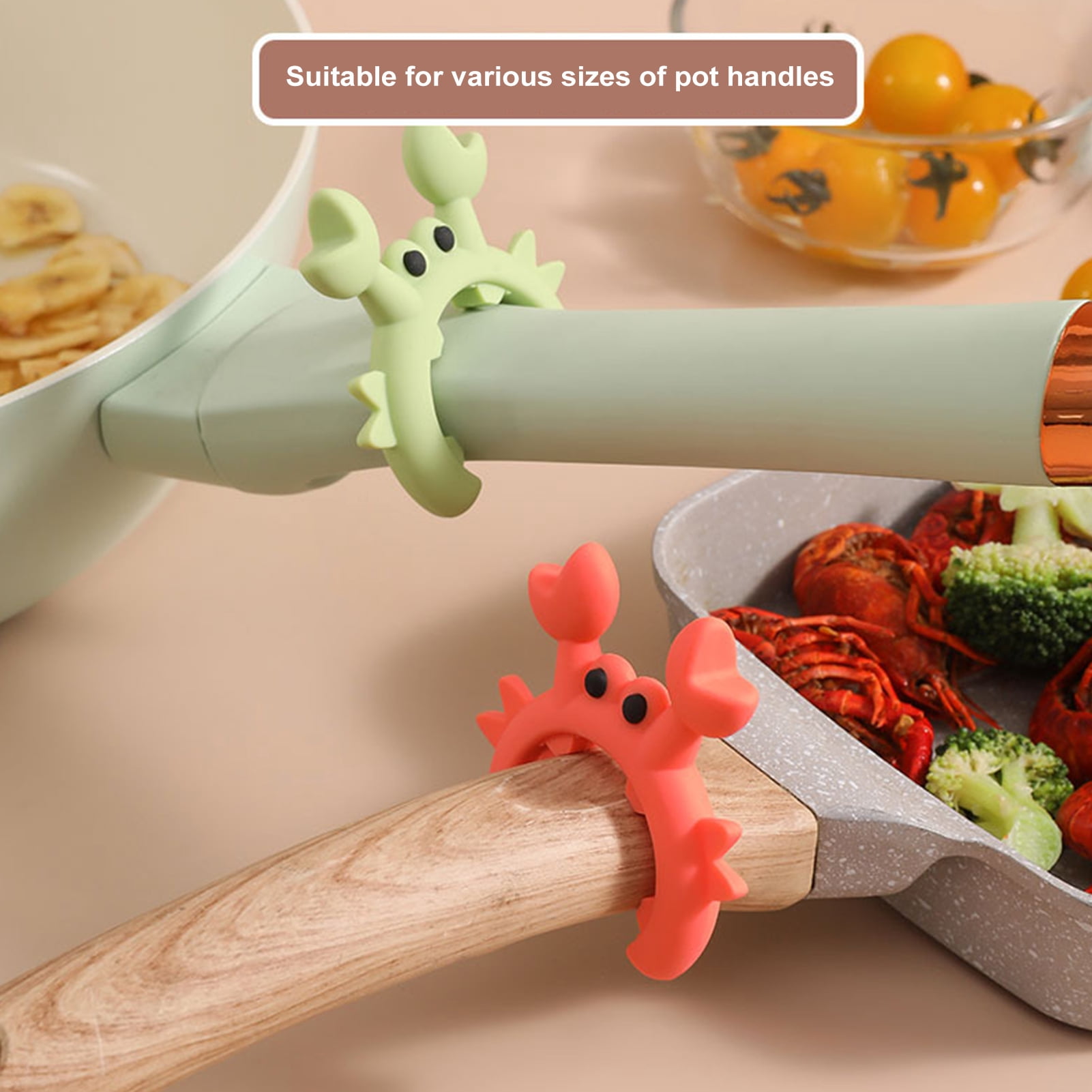 Yesbay Crab Shaped Silicone Spatula Holder Rack Anti Scalding Spoon ...