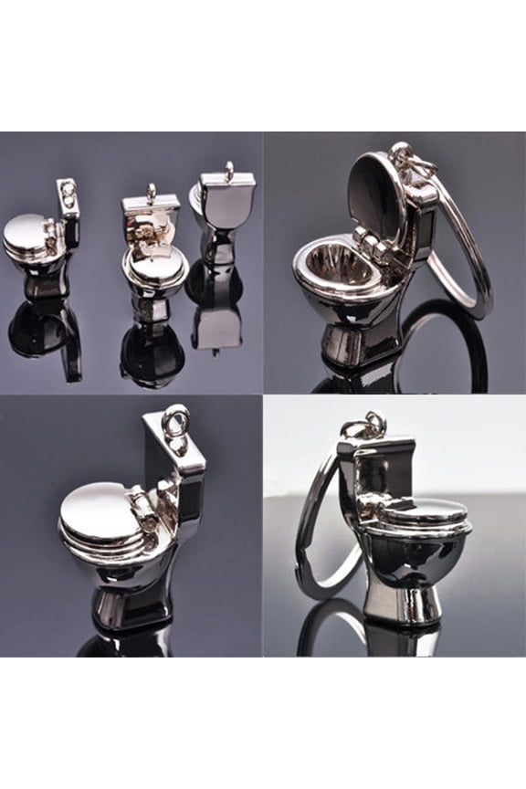 Creative 3D Pendant Toilet Keychain Simulation Mini Keyring Fashion Gift Decor,Key Chain