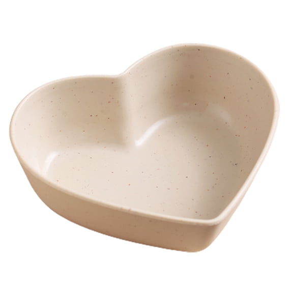 Yesbay Dessert Dish Heart-shaped Stackable Seasoning Plate for Dining Room