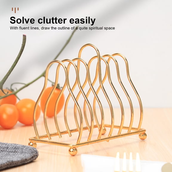 Yesbay Dish Drain Holder Handcraft Thickened Rounded Handle Pan Cover Storage Rack Stand for Dining Room