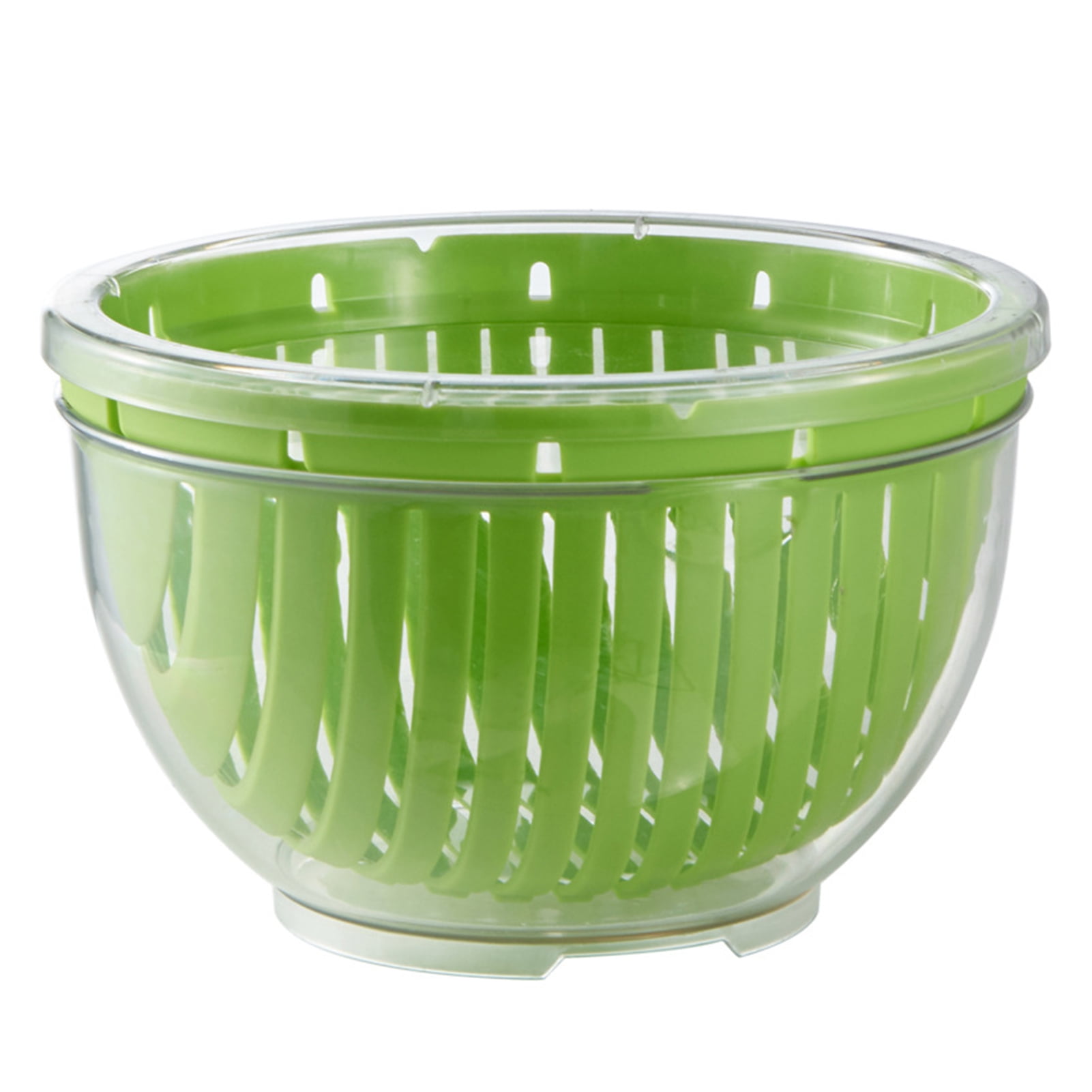 Yesbay Drain Basket Double-layered Fruit Vegetable Storage Bucket