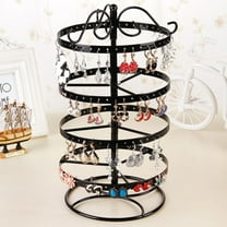 Yesbay Earring Holder Organizer with Stable Base Adjustable 4-Tiers Rotating Earrings Display Stand Desktop Jewelry Organizer