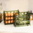 thumbnail image 1 of Yesbay Egg Holder 3 Layer Design Rotatable Large Capacity Space-saving Protective Storage Reusable Refrigerator Door Egg Storage Box Kitchen Supplies, 1 of 7