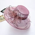 thumbnail image 1 of Yesbay Elegant Lady Wide Brim Flower Sun Hat Women Wedding Tea Party Church Travel Cap, 1 of 7