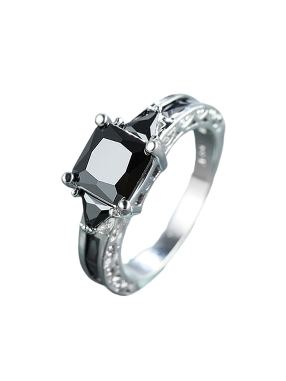 Exquisite Ring with Cubic Zirconia Inlaid Highly Polished Sparkling Statement Ring Women Finger Ring Jewelry Accessories