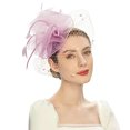 thumbnail image 1 of Yesbay Fascinator Hat Sheer Mesh Large Flower Veil Retro Elegant Photo Prop Hair Accessory Women Wedding Cocktail Tea Party Bridal Cap Party Wear, 1 of 7