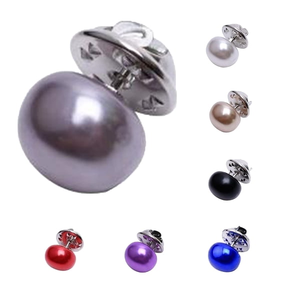Yesbay Fashion Women Imitation Pearl Brooch Pin Clothes Clip Shirt Sweater Ornament