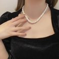 thumbnail image 1 of Yesbay Faux Pearl Necklace Layered Imitation Pearl Choker Bead Pendant Bridal Collar Chain Lady Wedding Jewelry Gifts for Women, 1 of 8