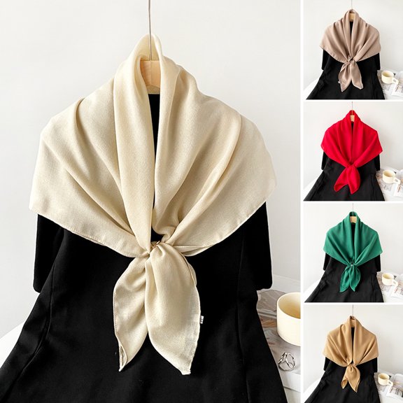 Yesbay Faux Silk Scarf Thin Women Shawl Lightweight Beach Long Scarf Wrap Daily Wear Bag Decoration