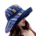 thumbnail image 1 of Yesbay Fisherman Hat Color Patchwork Double-Sided Cotton Women Sun Shade Bucket Hat, 1 of 8
