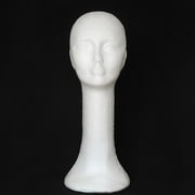 Yesbay Foam Female Human Head Long Neck Mannequin Wig Hat Glasses Display Stand Model