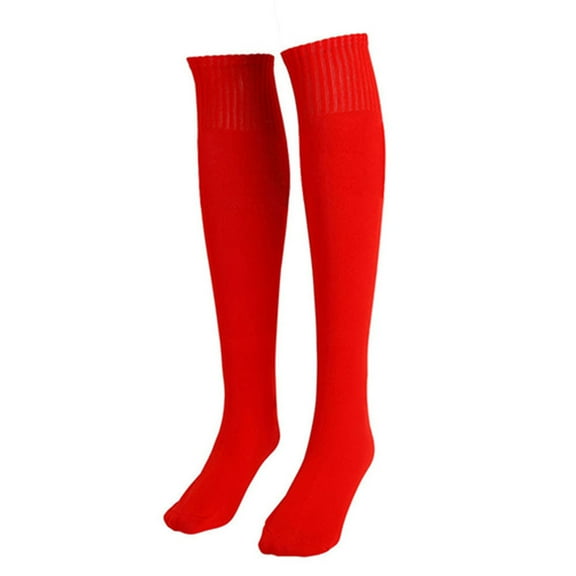Yesbay Football Long Socks Sport Knee High Large Hockey Soccer Rugby Stocks Red