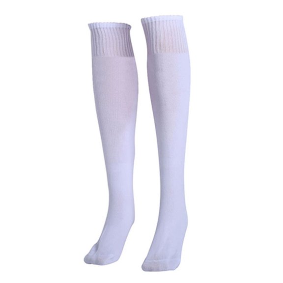 Yesbay Football Long Socks Sport Knee High Large Hockey Soccer Rugby Stocks White