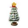 thumbnail image 1 of Yesbay Handmade Crochet Christmas Tree Decoration Tabletop Knitted Small Artificial Flocking Christmas Tree, 1 of 8
