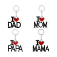 thumbnail image 1 of Yesbay I Love Mom/Dad/Mama/Papa Letters Pendant Keychain Father's/Mother's Day Jewelry,Key Chain, 1 of 6