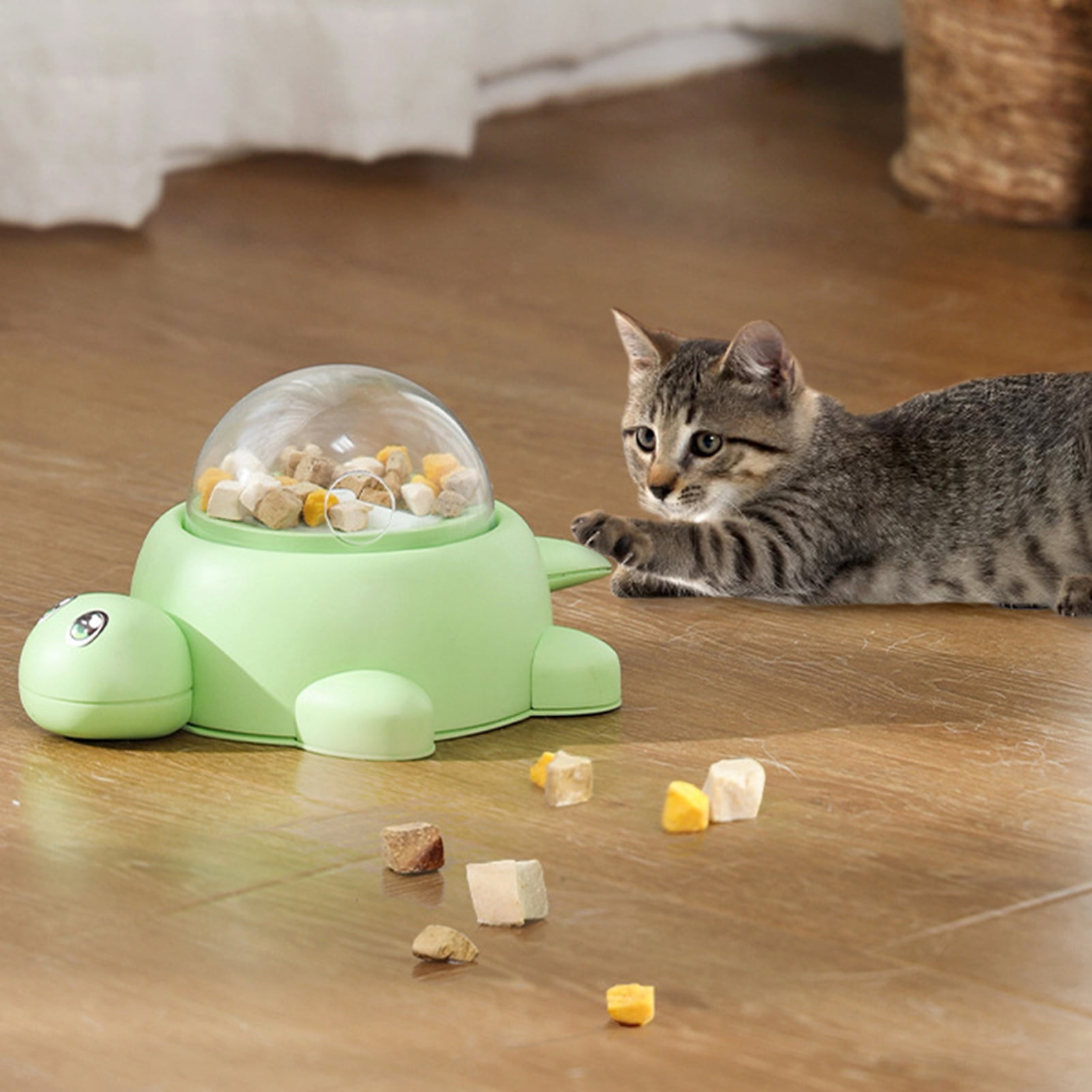 Yesbay Interactive Pet Food Slow Feeder ,Dispenser Slow Feeder Food Puzzle Small Animal Snack Dispenser for Cats Dogs