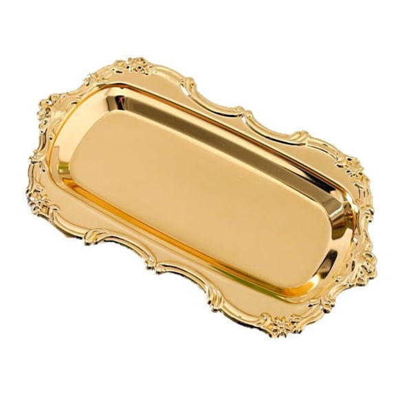 Yesbay Iron Art Cake Storage Plate Jewelry Candles Desserts Tray Beautiful Collection Dish Gift Decorative Ornament