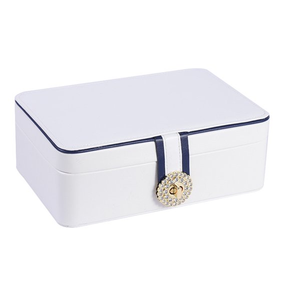 Yesbay Jewelry Box Multiple Compartments Detachable Divider Fashion Women Ring Necklace Display Organizer Case Household Supplies