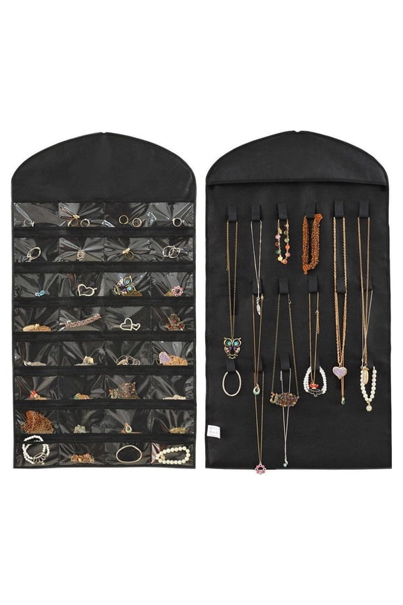 Jewelry Hanging Storage Necklace Bracelet Earring Pouch Organizer Display Bag,Jewelry Hanging Bag