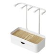 thumbnail image 1 of Yesbay Jewelry Organizer Rack with 5 Hook Necklace Holder Stand with Wooden Tray Anti-Slip Design Strage Rack for Necklaces Bracelets Earrings, 1 of 7