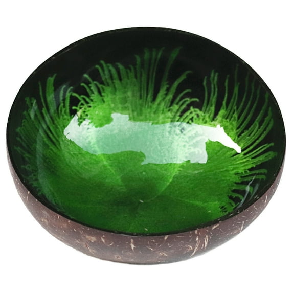 Yesbay Key Storage Tray Coconut Bowl Shell Home Decoration Salad Container Handicraft
