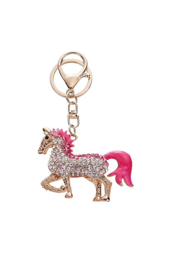 Keychain Pendant Zodiac Horse Design Key Chain Metal Bags Keyring