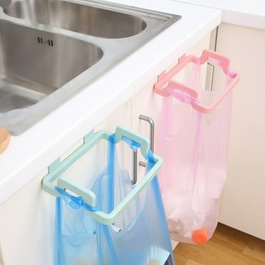 Hanging Trash Bag Holder For Kitchen Cabinet Doors - No Drill Under Counter Waste Bin-413842