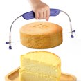 thumbnail image 1 of Yesbay Kitchen Layered Cake Cutter Stainless Steel Wire Plastic Handle Adjustable Sharp Blade Large Size Cake Leveling Slicer Baking Supplies Tool, 1 of 7