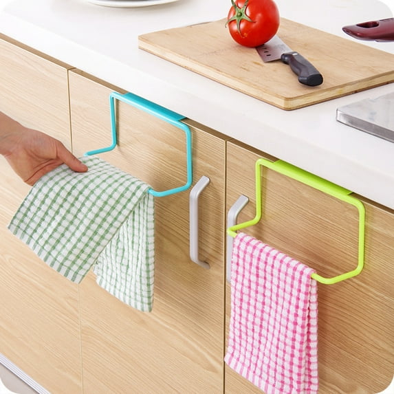 Yesbay Kitchen Organizer Cabinet Cupboard Door Hanger Back Towel Holder Storage Rack,White