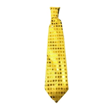 Yesbay LED Luminous Tie Dot Print Button Battery Powered Necktie Men Women Colorful Sequins Glowing Tie Parties Nightclubs Accessories