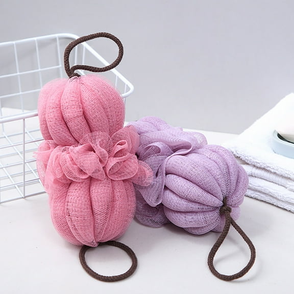 Yesbay Large Size Shower Sponge Mesh Bathing Bath Ball Rich Bubble Body Scrubber Brush,Blue