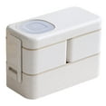 thumbnail image 1 of Yesbay Leak-proof Bento Lunch Box with 3 Compartments Double Layer Buckle Closure Microwave Safe Stackable Salad Box Adults, 1 of 7