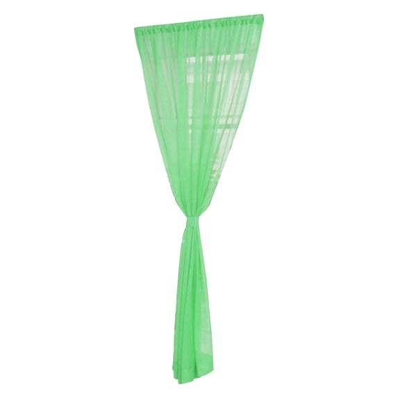 Yesbay Light Transmission Sheer Curtain Bright Color Polyester Comfortable Touch Door Drape for Living Room