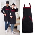 thumbnail image 1 of Yesbay Long Man Women Waist Apron with Pocket Catering Chef Waiter Bar Waterproof,Apron-Red, 1 of 6