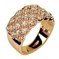 thumbnail image 1 of Yesbay Luxury Ladies Rhinestone Inlaid Finger Ring Wedding Engagement Jewelry Gift Golden, 1 of 6