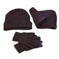 thumbnail image 1 of Yesbay Men Autumn Winter Warm Knitted Fluffy Woolen Hat Plush Gloves Scarf Set, 1 of 8
