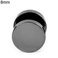 thumbnail image 1 of Yesbay Men Cool Punk Round Ear Studs,Black Stainless Steel Ear Stud Piercing Earrings 3mm - 14mm-Black, 1 of 7
