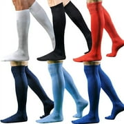 Yesbay Men Sport Football Baseball Hockey Soccer Long Socks Over Knee High Socks Sky Blue