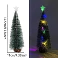 thumbnail image 1 of Yesbay Mini Christmas Tree ,Small Artificial Snow Flocked Pencil Tree with LED Lights, Tabletop Tree Ornaments with Wooden Base for Xmas Decor, 1 of 10