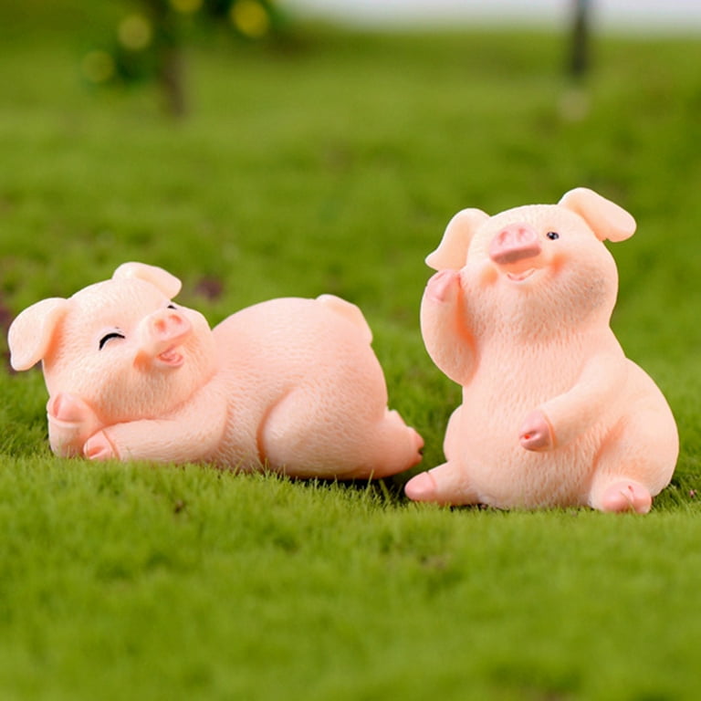 MINIATURE PIGS Mini Farm Animals Figures Figurine Pig Fairy Garden