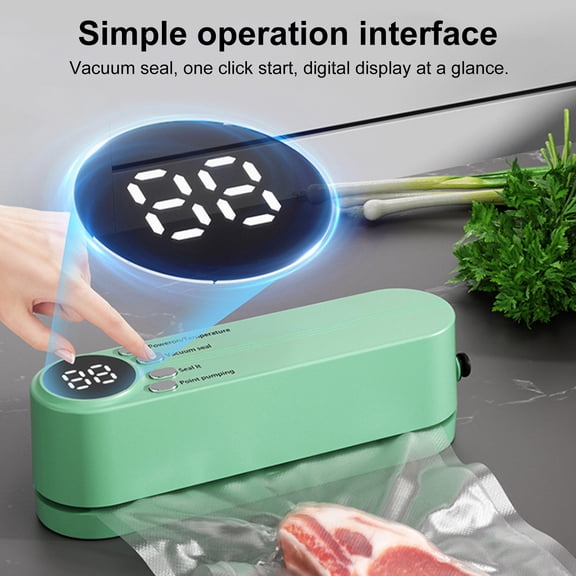 Yesbay Mini Vacuum Sealer for Food Cordless Rechargeable Sealer Digital Display Food Preservation Vacuum Sealer Heat Sealer for Chip Bags